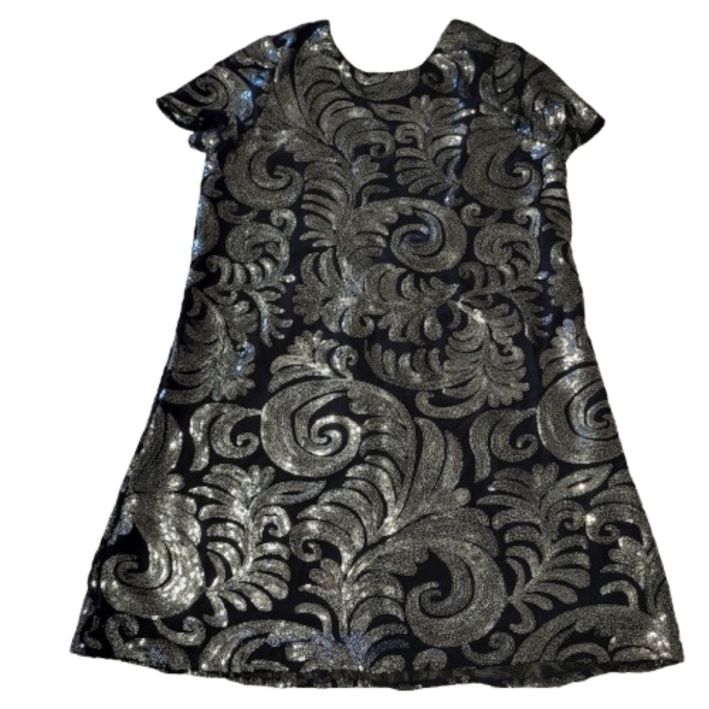 Show Me Your Mumu Sequined Sheath Mini Dress Black Silver Open Back Talullah S